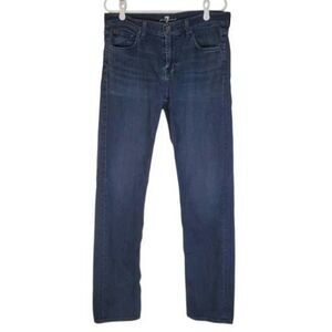 7 For All Mankind Men’s The Straight Vintage Perennial Dark Wash Jeans 34